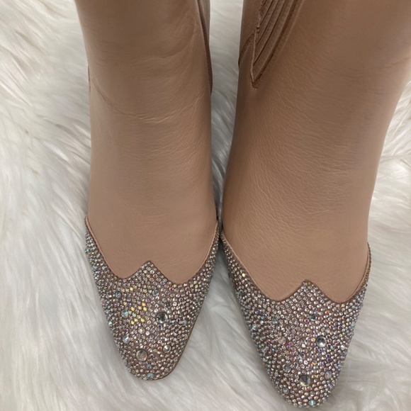 Matisse Western Bootie Womens Size 7.5 Natural Blush Rhinestone Toe N… - Picture 5 of 7